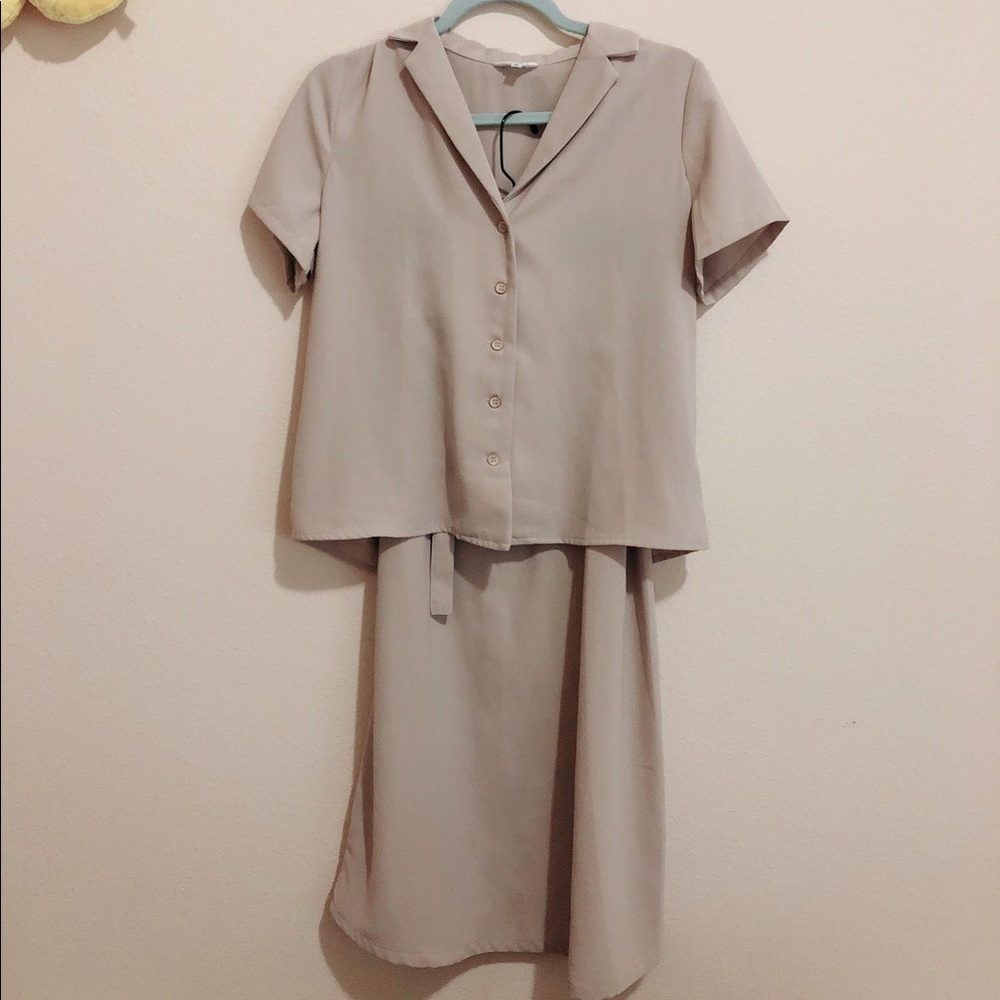 Cream Two-piece dress